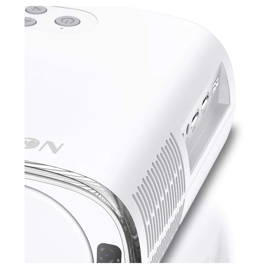 Aureon AZ8600 projector — Plate IV, side connectivity ports and vent array